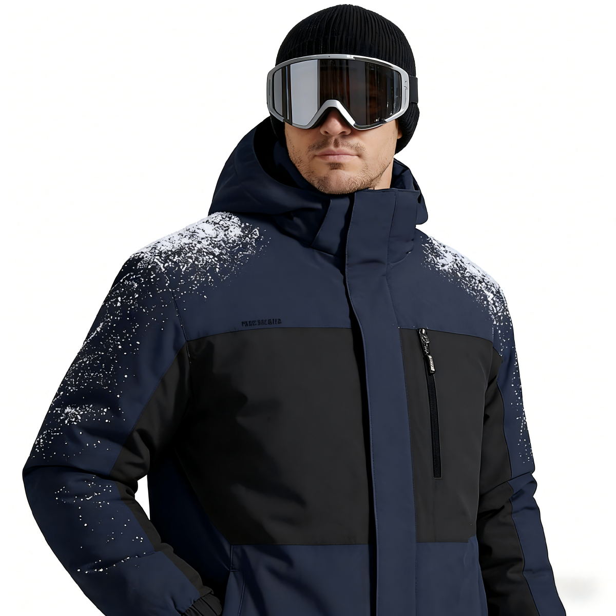 FREE SOLDIER Men's Waterproof SkiSnow Jacket Fleece Lined Warm Winter Rain Coat Windbreaker Snowboarding Jacket with Hood