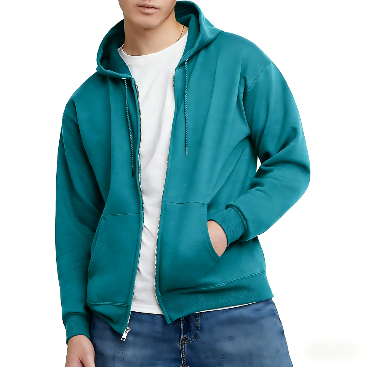 Hanes Men's Zip-up Hoodie, EcosmartFleece Full-zip Hoodie for Men, HoodedSweatshirt