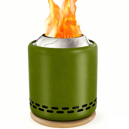 Stove TabletopFire Pit withStand -5.9" x7.8" SmokelessStainless SteelPortable Fire Pit