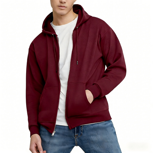 Hanes Men's Zip-up Hoodie, EcosmartFleece Full-zip Hoodie for Men, HoodedSweatshirt