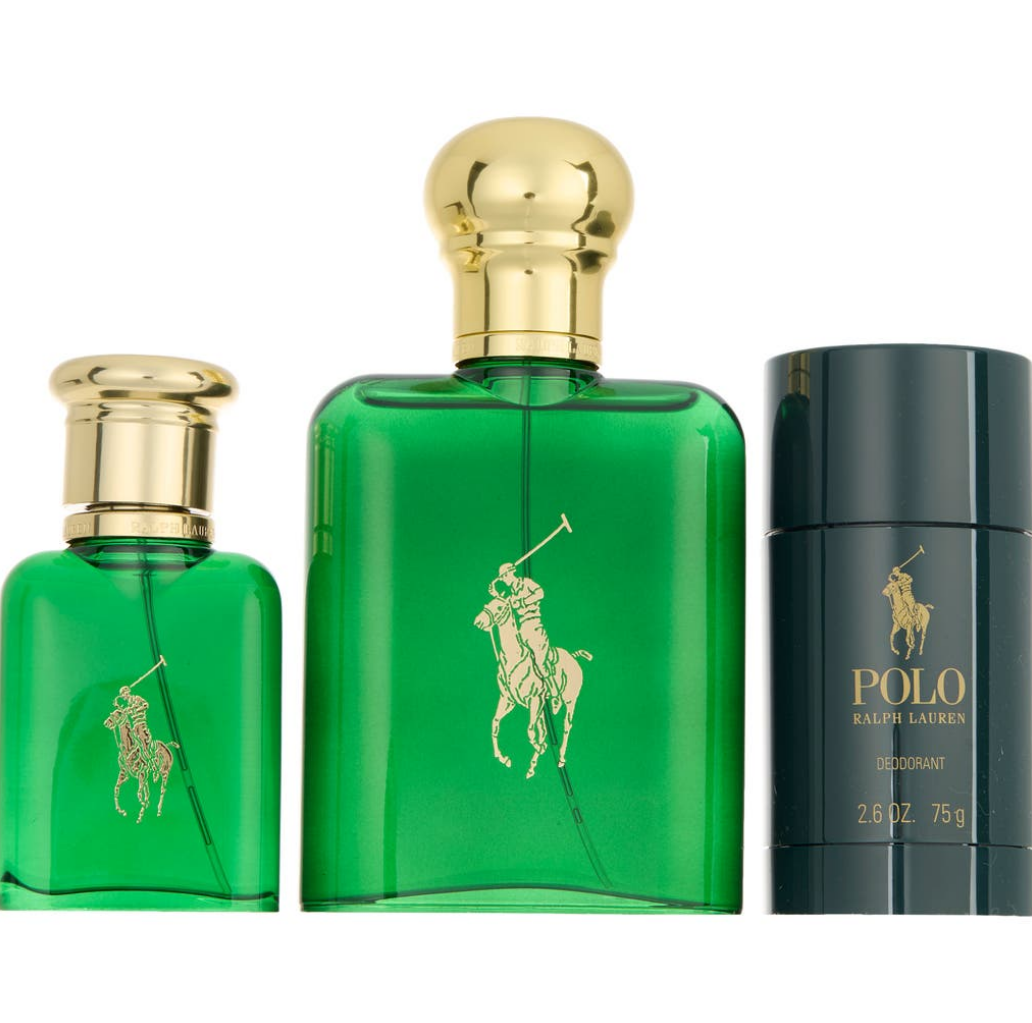 POLO GREEN(M)(H/B)3PC SET(4.2oz edt sp,2.6oz Deo Stick,1.36oz edt sp)